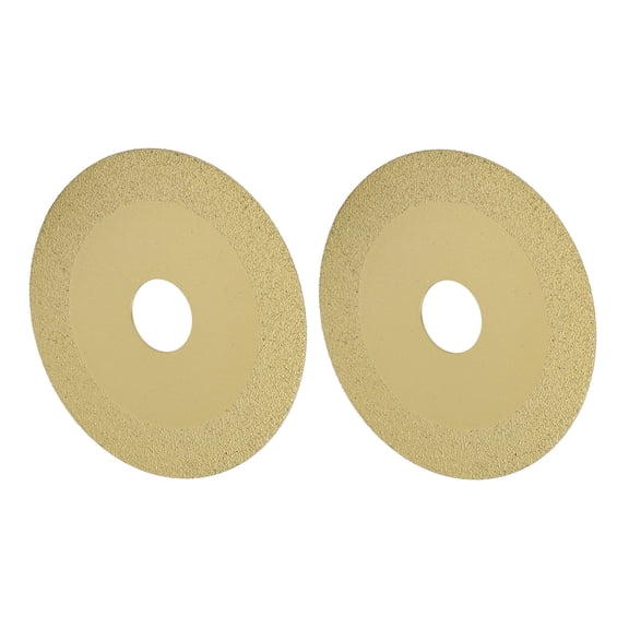 2 Pcs Diamond Glass Cutting Disc 3.94 Inches / 100 mm OD 0.87 Inches / 22 mm ID High Precision Saw Blade For Tile Crystal Ceramic Wine Bottle Cutting Champagne Gold