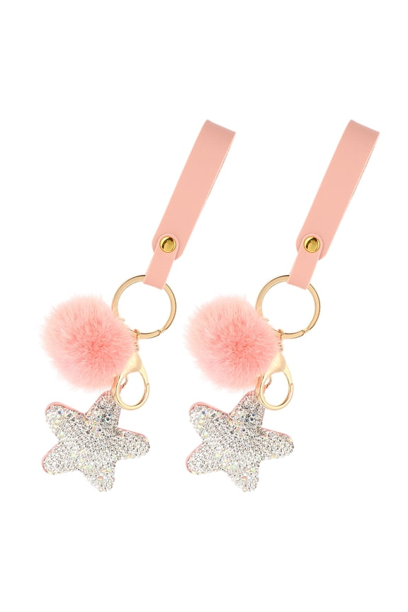 2 Pcs Diamond Keychain Keychains Wrist Bands Mother Women's