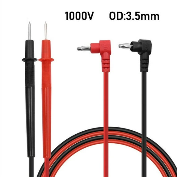 2 Pcs Digital Multimeter Clip Leads Voltmeter Probe Test Cable Wire Pen Terminat For Electrical Equipment Repair Testing Tool