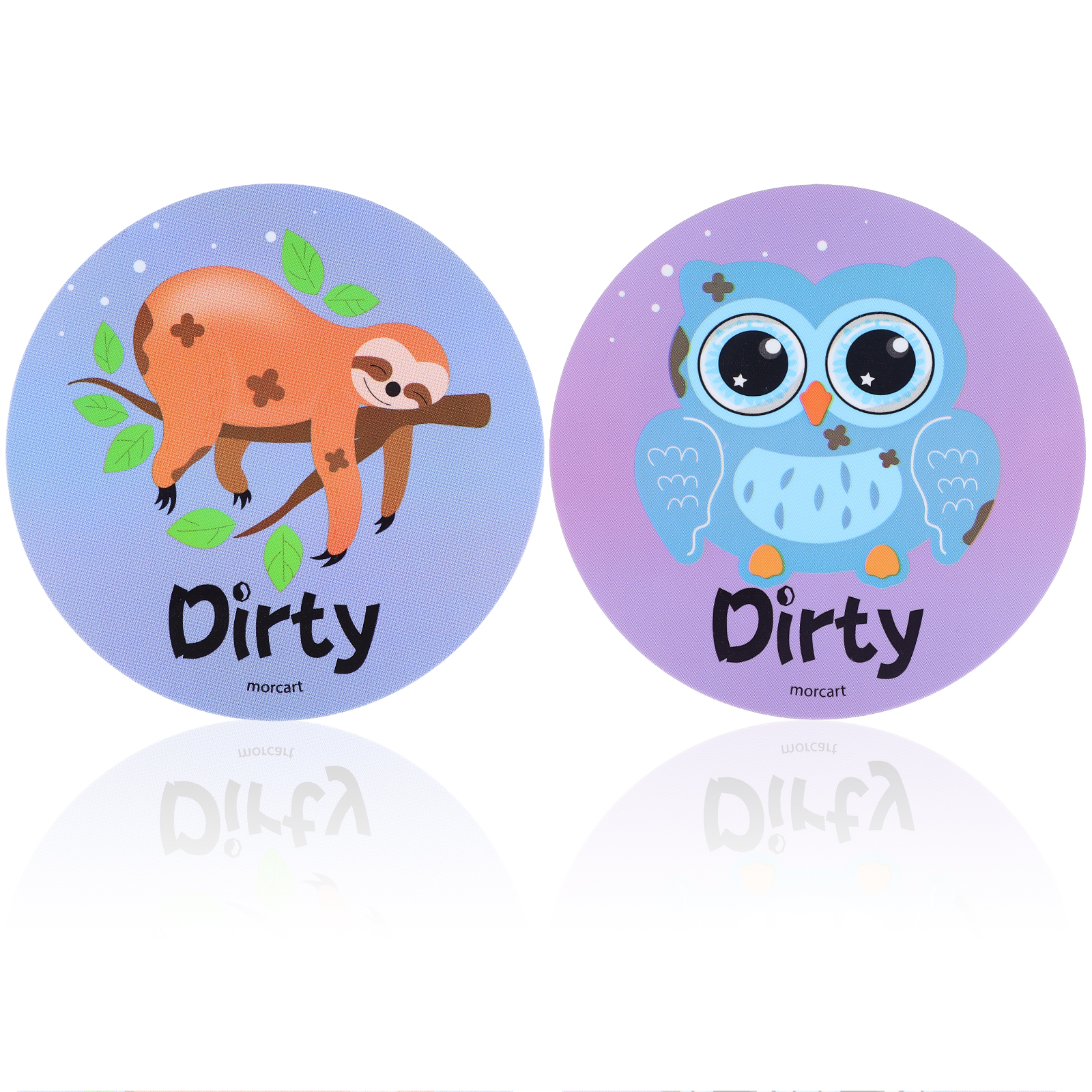 Koolleo 2 Pcs Clean Dirty Reversible Dishwasher Flip Creative Dishes Clean Dirty