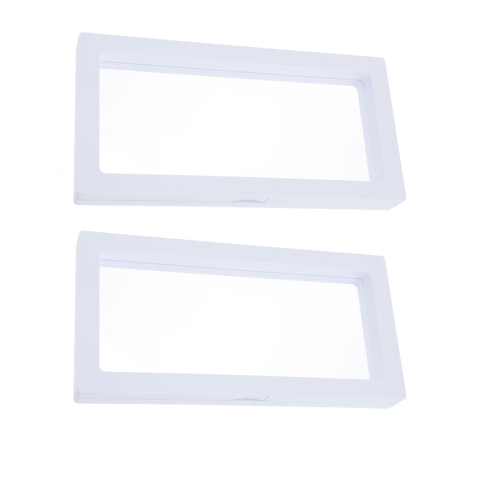 2 Pcs Display Shelves Transparent Floating Frame Acrylic Stands Watch