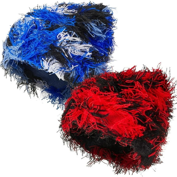 2 Pcs Distressed Knitted Beanie Fuzzy Winter Hats Warm Beanie Hats for Men Women Outdoor Knit Cap