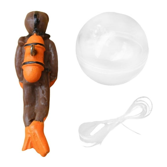 2 Pcs Diver Aquarium Decorations, Floating Fish Tank Decor Aquarium Diver with Floating Device Diver Figurines, Glow in The Dark Fish Tank Floating Decor for Fish Tank Decoration Aquarium