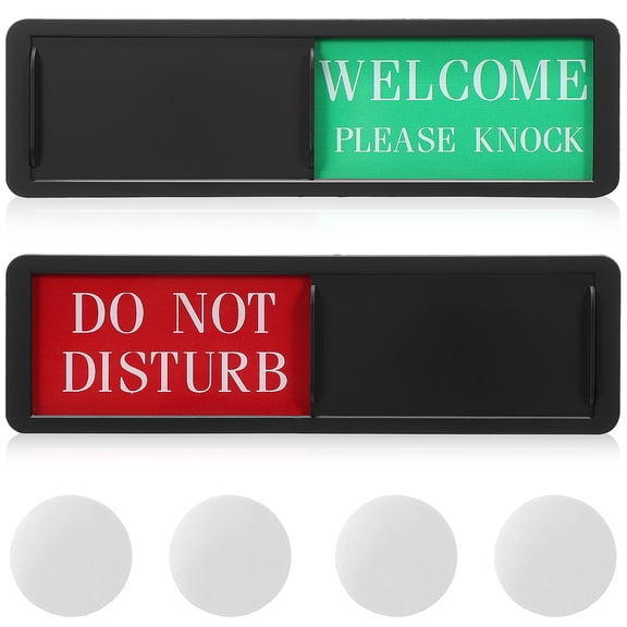 2 Pcs Do Not Disturb Door Signs Office Signs Room Signs Bedroom Door Signs Slider Privacy Indicators