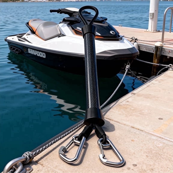 2 Pcs Dock Rods for Boat Docking 16 inch Dock Boat Mooring Poles, Bungee Lines with Hook, Speedboat Accessories for Men Gifts