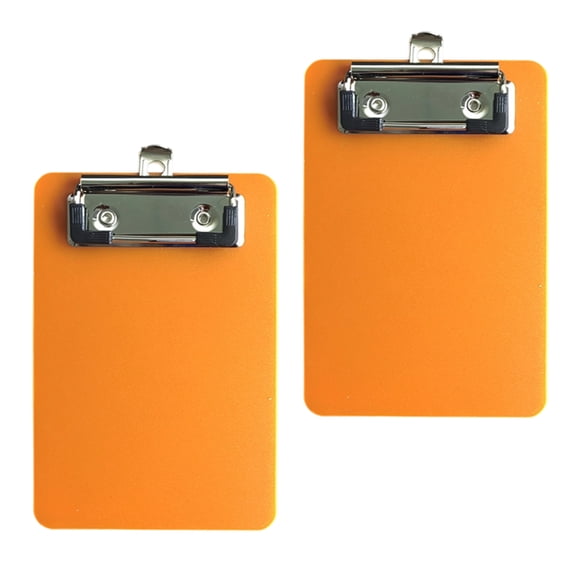 2 Pcs Document Clipboard with Hook Small Clipboards Plastic Clipboard Pocket Clipboard for School