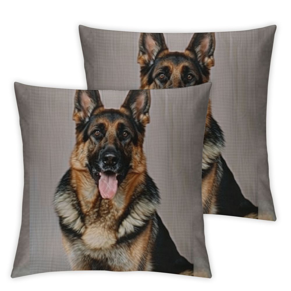 2 Pcs Dog Breed Series II Decorative Pillowcase Cushion Cover for Sofa