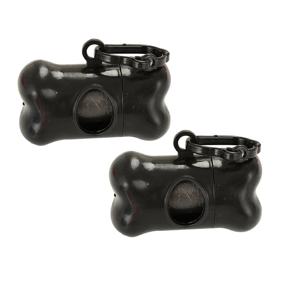 2 Pcs Dog Poop Bags Dispenser, Bone Shaped Pet Dog Waste Bag Holder, Plastic Garbage Bag Dispenser Carrier Case Leak-Proof Large Lavender Scented Doggie Pet Waste Bags