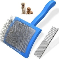 2 Pcs Dog Slicker Brush for Golden Doodle Grooming Kit, Pet Hair Brush for Medium & Long Haired Dogs, Blue