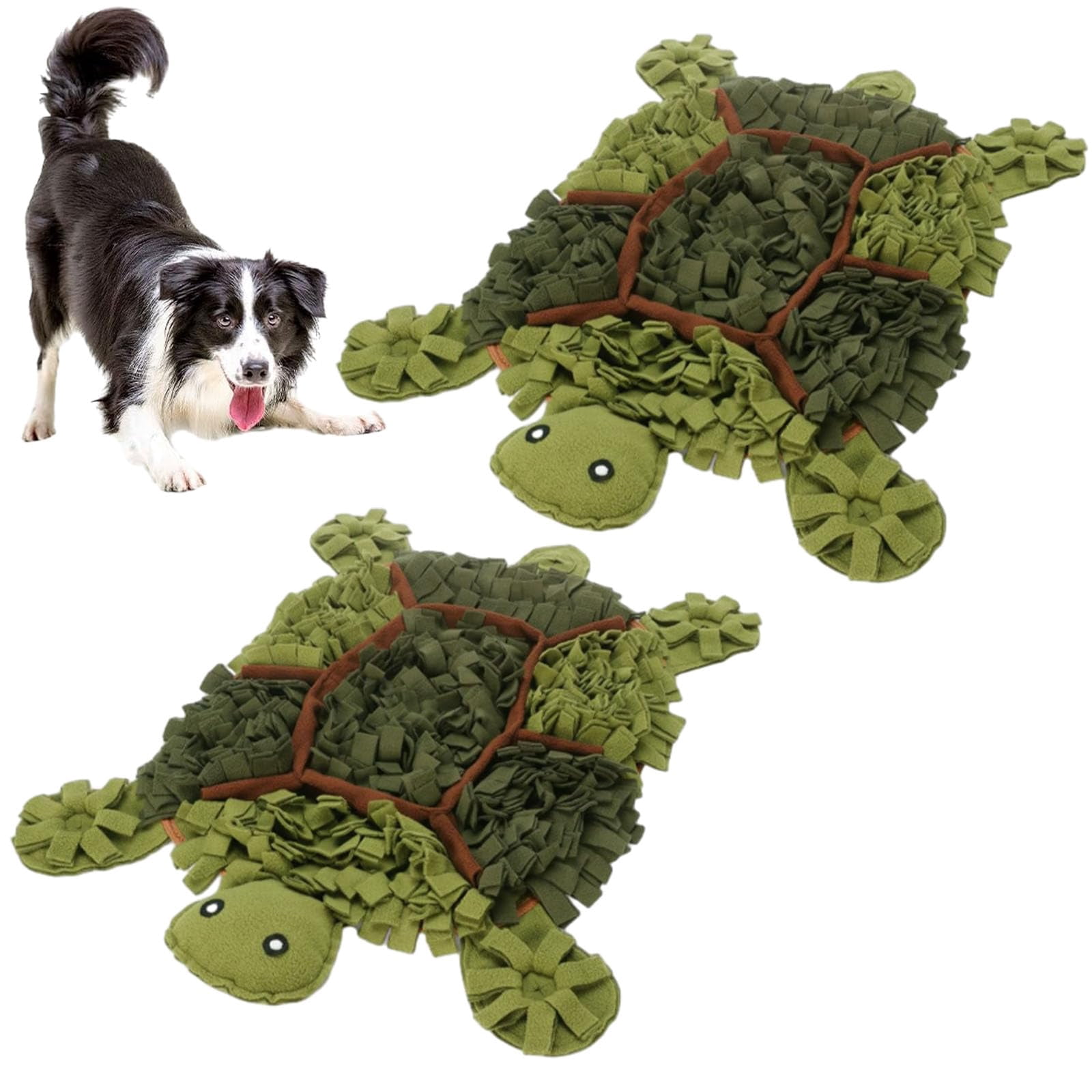 Turtle-Shaped Dog Snuffle Mat, 28.8 x 22.8 Inch Large Interactive Slow Feeder, Nosework Puzzle for Small to Medium Dogs