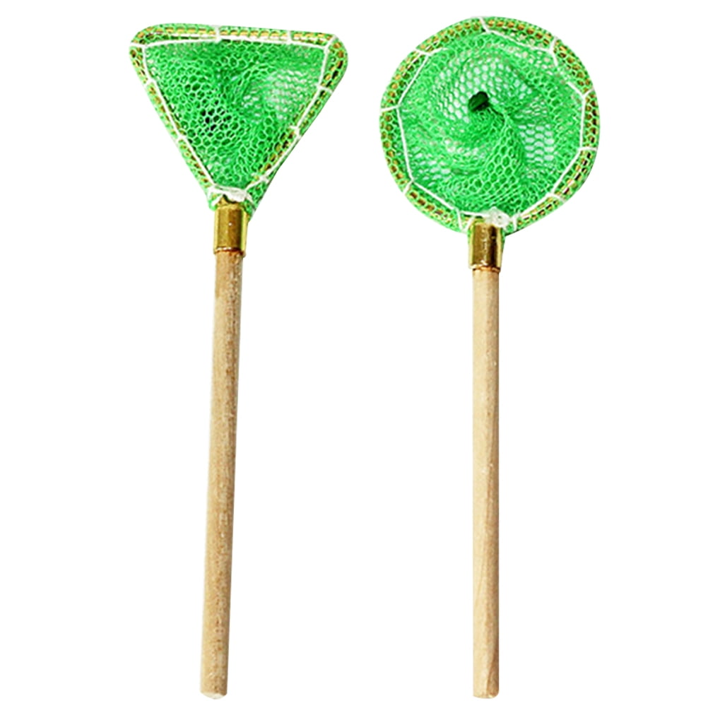 2 Pcs Doll Accessories Simulated Fishing Net Children Toys Mini Pole