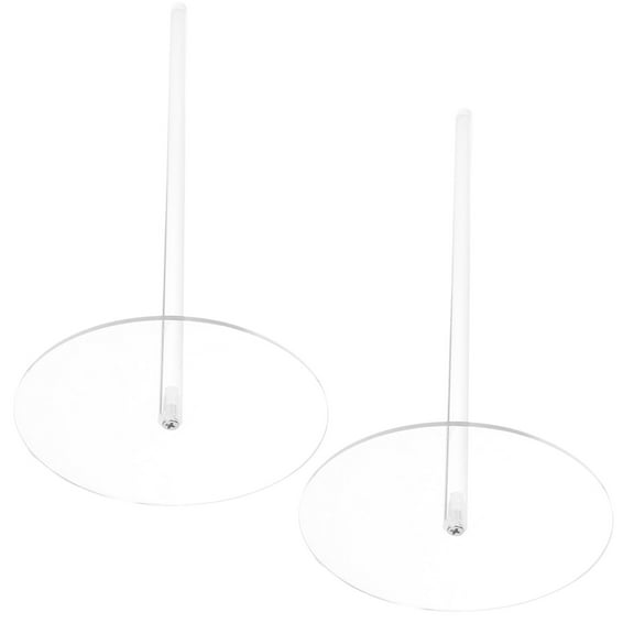 FOMIYES Display Stand Transparent Acrylic 2Pcs Circular Base