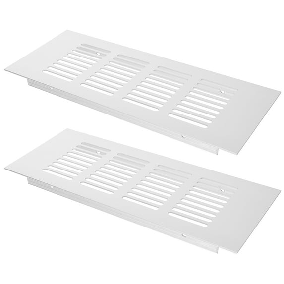 2 Pcs Door Air Registers Mesh Door Louvers Aluminum Alloy Ventilation Grille Indoor Vent Grates For Bathroom Cabinet Garage Silver