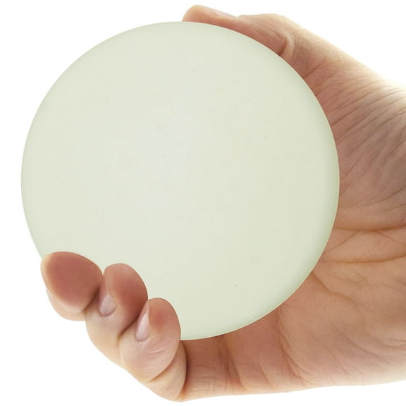 2 Pcs Door Bumper Wall Protector Guard Door Knob Stopper Self Adhesive Sticker Strong Stickiness 3.2 Inches Rubber Round White Silicone Door Handle Bumper Set