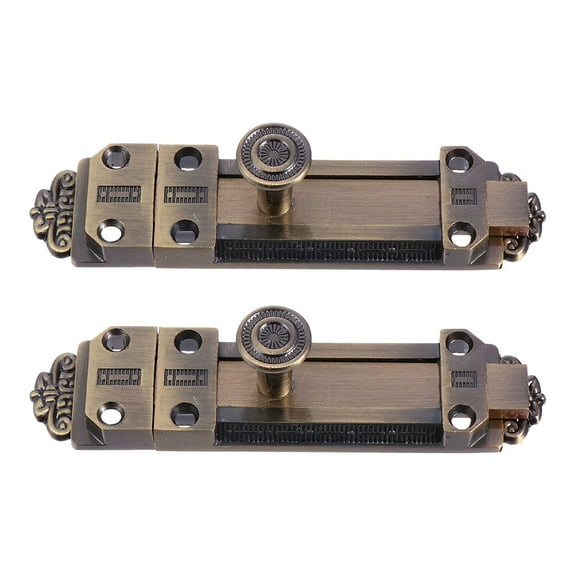 Retro Vintage European Slide Door Bolt Lock with Zinc Alloy Material for Durable Use 2 Pcs