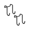 thumbnail image 1 of 2 Pcs Over The Door Hook, Over Cabinet Door Double Hook & Wardrobe Hanger for Towels Bags Clothes, No Drill Stainless Steel Hanging Hooks for Kitchen Bathroom Dormitory, 1 of 9
