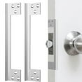 thumbnail image 1 of 2 Pcs Door Latch Guard Plate Outswing Angle Protector Cover Shield L Shaped Security 7Inch, 1 of 7