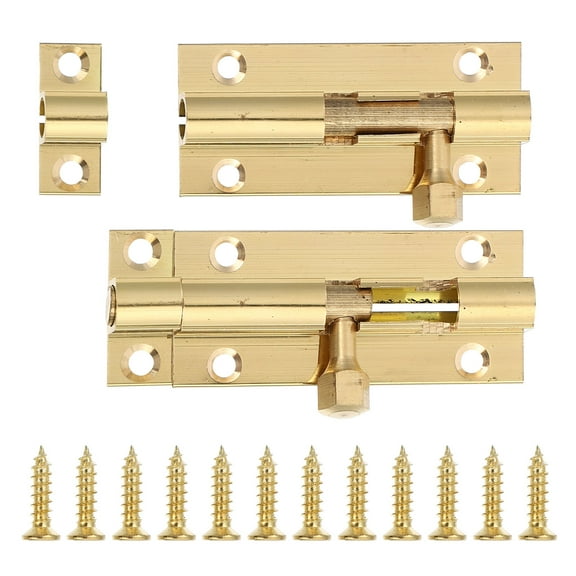 Practical Golden Copper Bolt for Wood Door Window Locking 2 Inches Wide