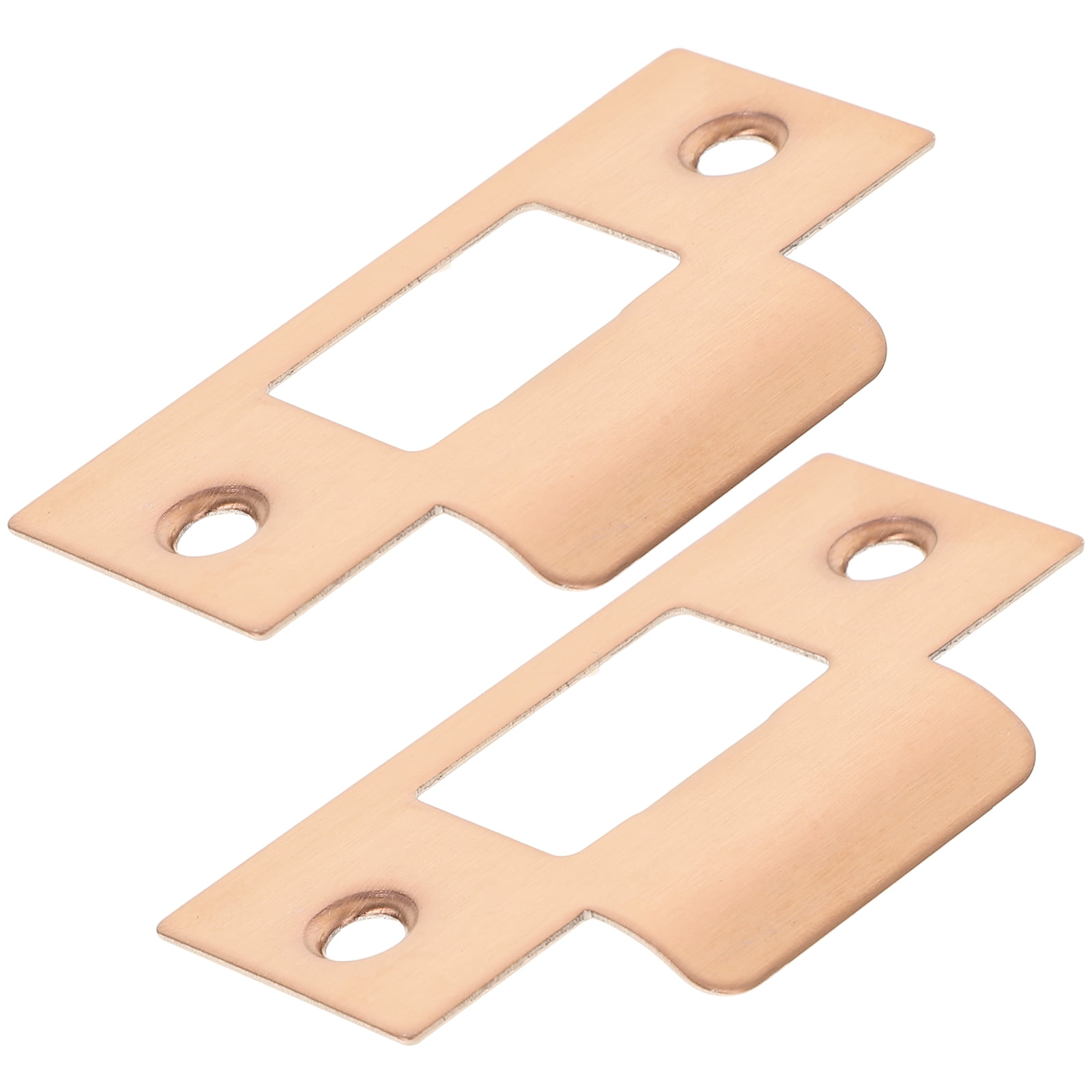 2 Pcs Door Striker Plates Stainless Steel Repair Kit Peace of Mind Locks for Front Chain