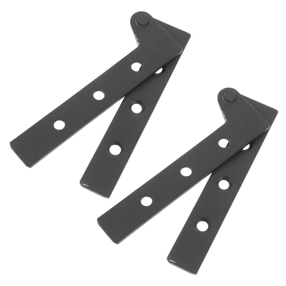 2 Pcs Door and Window Hinges Lid Support Electric Vehicle Lock Buckle Seat Bucket Plate Black