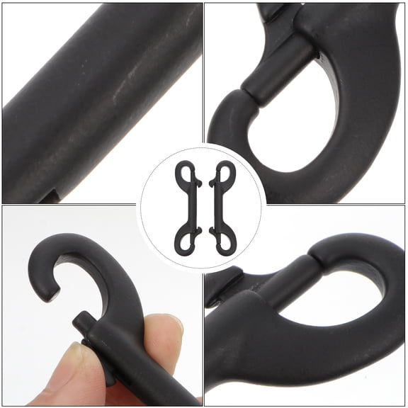 2 Pcs Double End Bolt Snap Hooks Clips Hardware Accessories Metal Fasteners for Outdoor Gear and Keychains