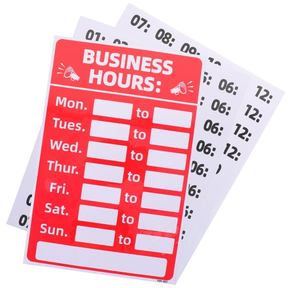 2 Pcs Double Marquee Business Sign Store Sign Office 30.5X20.3X0.1CM Red