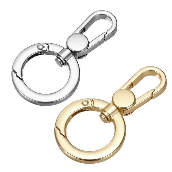 2 Pcs Double Opening Swivel Lobster Claw Clasp, Metal Keychain Clasp Clips for Jewelry Making Crafts Backpack Bag Strap
