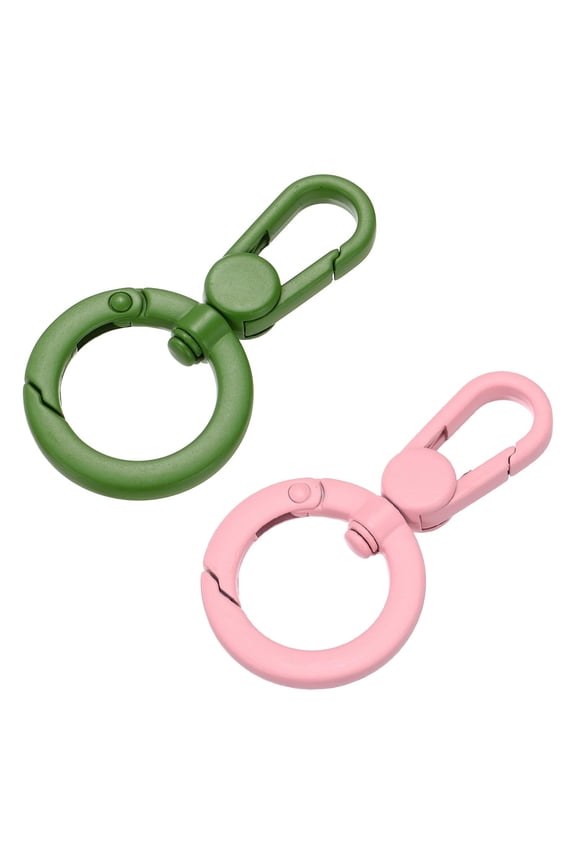 2 Pcs Double Opening Swivel Lobster Claw Clasp, Metal Keychain Clasp Clips for Jewelry Making Crafts Backpack Bag Strap