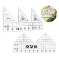 thumbnail image 1 of 2 Pcs Double Strip Quilting Rulers Acrylic 45/90 Degree Quilt Triangle Patchwork Creative Ruler Grids Sewing Cutting Guide Template DIY Tools for Sewing Quilting DIY Craft, 1 of 7