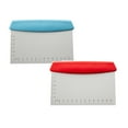 thumbnail image 1 of 2 Pcs Dough Cutter, Stainless Steel Dough Scraper with Scale for Cutting of Pizza, Cake and Dough, 5.9x4.33 Inch, Multicolor, 1 of 9