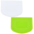 thumbnail image 1 of 2 Pcs Dough Scraper Bench Scraper,Plastic Flexible Bowl Scraper,Flexible Plastic Scraper,Bowl Scraper,Plastic Dough Cutter,Scrappers for Bread Dough Cake Fondant Icing,(White+Green,4.72x3.74 in), 1 of 3
