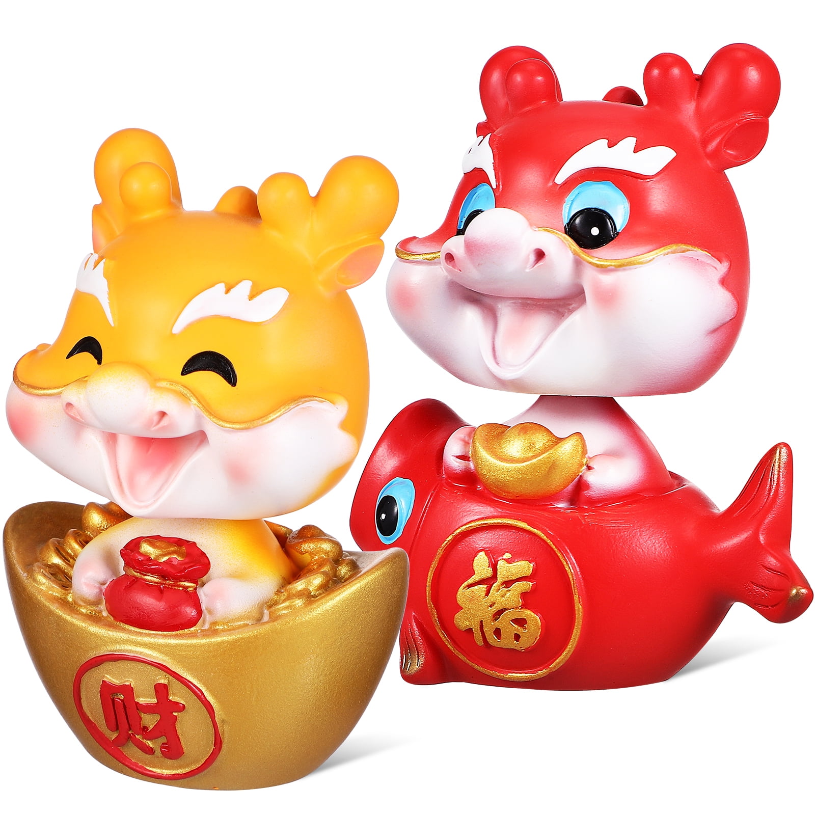 2 Pcs Dragon Figurines Dashboard Decorations Resin Dragon Decorations 2-pcs-dragon-figurines-dashboard-decorations-resin-dragon-decorations
