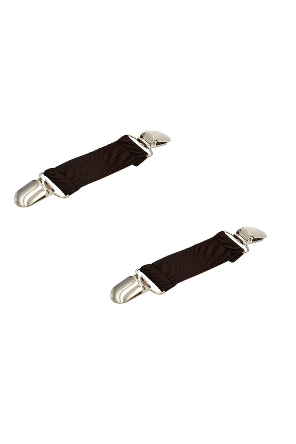 2 Pcs Dress Clips, Pant Waist Tightener Waist Cinch Clip, Belt Adjustable Elastic Pant Clip Women Men (Black)