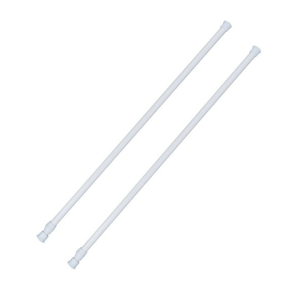 2 Pcs Dress Form Stand Telescopic Rod Extendable Shower Flexible Curtain White Window Curtains Expandable