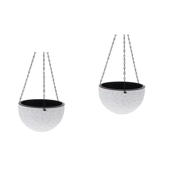 TAILTOSS White Balcony Hanging Flowerpot - Moderate Size, Easy to Match