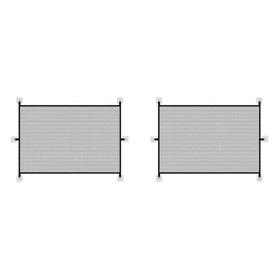2 Pcs No Drilling Pet Gate 43.31 x 28.35 Inch for Rental Apartment, Indoor Mesh Dog Gate for Stairway and Banister, Pressure Mount Safety Barrier for Pets, Pet Gates