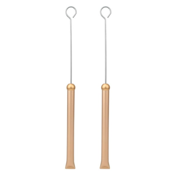 2 Pcs Drum Brush Retractable Steel Wire Stick Brush for Jazz Drum Set for Learner (Golden )