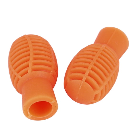 Worgeous Durable Silicone Drum Stick Protection Caps for Practice with Quick Bounce Orange 2pcs