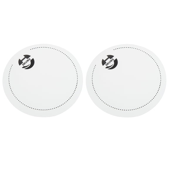 Hytrove Percussion Drum Set Sticker White 2Set 2.6x2.6x0.04In