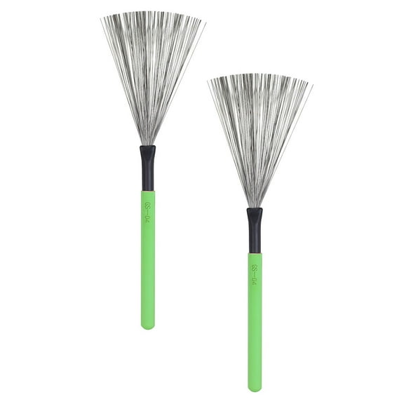 2 Pcs Drumsticks Drum Drum Brush Drum Set Accessories 32.50X4.00X3.00CM Green