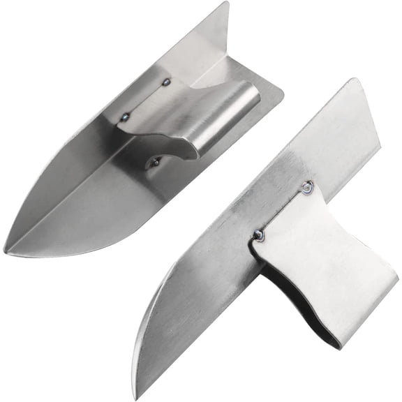 2 Pcs Drywall Corner Tool Stainless Steel Inner Outer Wall Corner Trowel Plastering Tool 90 Degree Right Angle Plaster Wall Corner Spatula