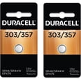 thumbnail image 1 of 2 Pcs Duracell 357 303 A76 PX76 SR44W/SW LR44 AG13 Silver Oxide Battery, 1 of 2