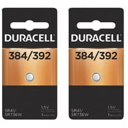 2 Pcs Duracell 384/392 Silver Oxide Battery SR41, 736W