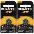 thumbnail image 1 of 2 Pcs Duracell CR1632 1632 Car Remote Batteries, 1 of 3