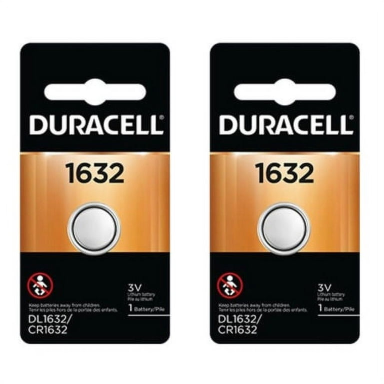 2 x 2 Duracell CR1632 1632 car remote Lithium batteries