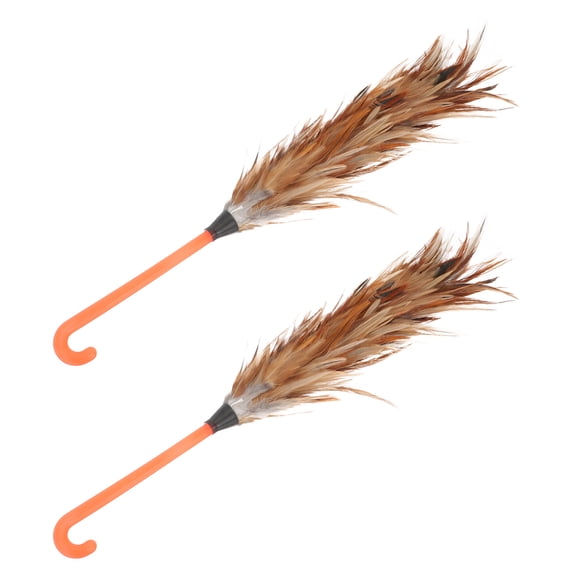 2 Pcs Dust Cleaner Chicken Plume Duster Extendable Bag Commercial Mops