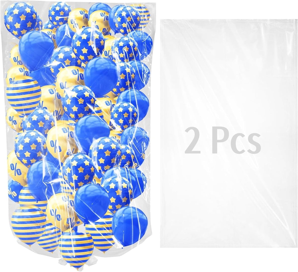 2 Pcs Dust-Proof Balloon Transport Bags,Space-Saving Large Plastic Bag,Waterproof Giant Storage Bags,Storage Bags for Celebration Eve Party,Transport Birthday Wedding Balloon Supplies (Clear)