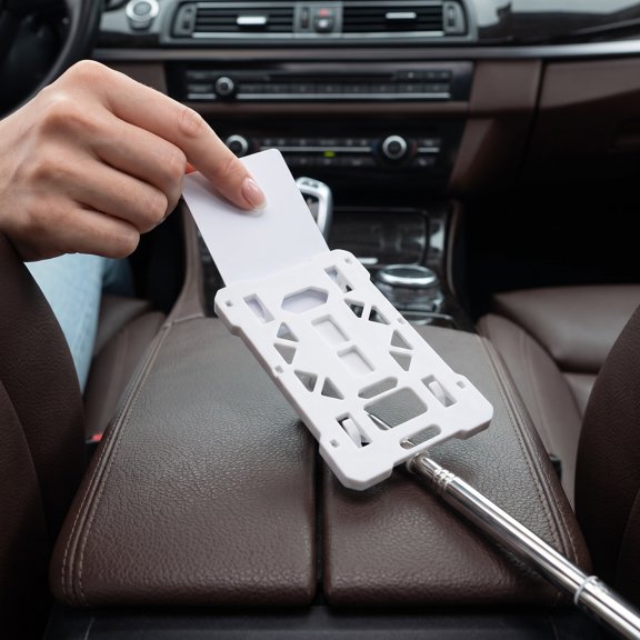 Telescoping Rod for Toll Cards Plastic Extension Stick for Car Parking 2 Pieces Assorted Color
