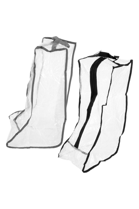 2-Pack Storage Bags for Boots and Sneakers, Travel Organizer Pouches with PVC Mesh Design