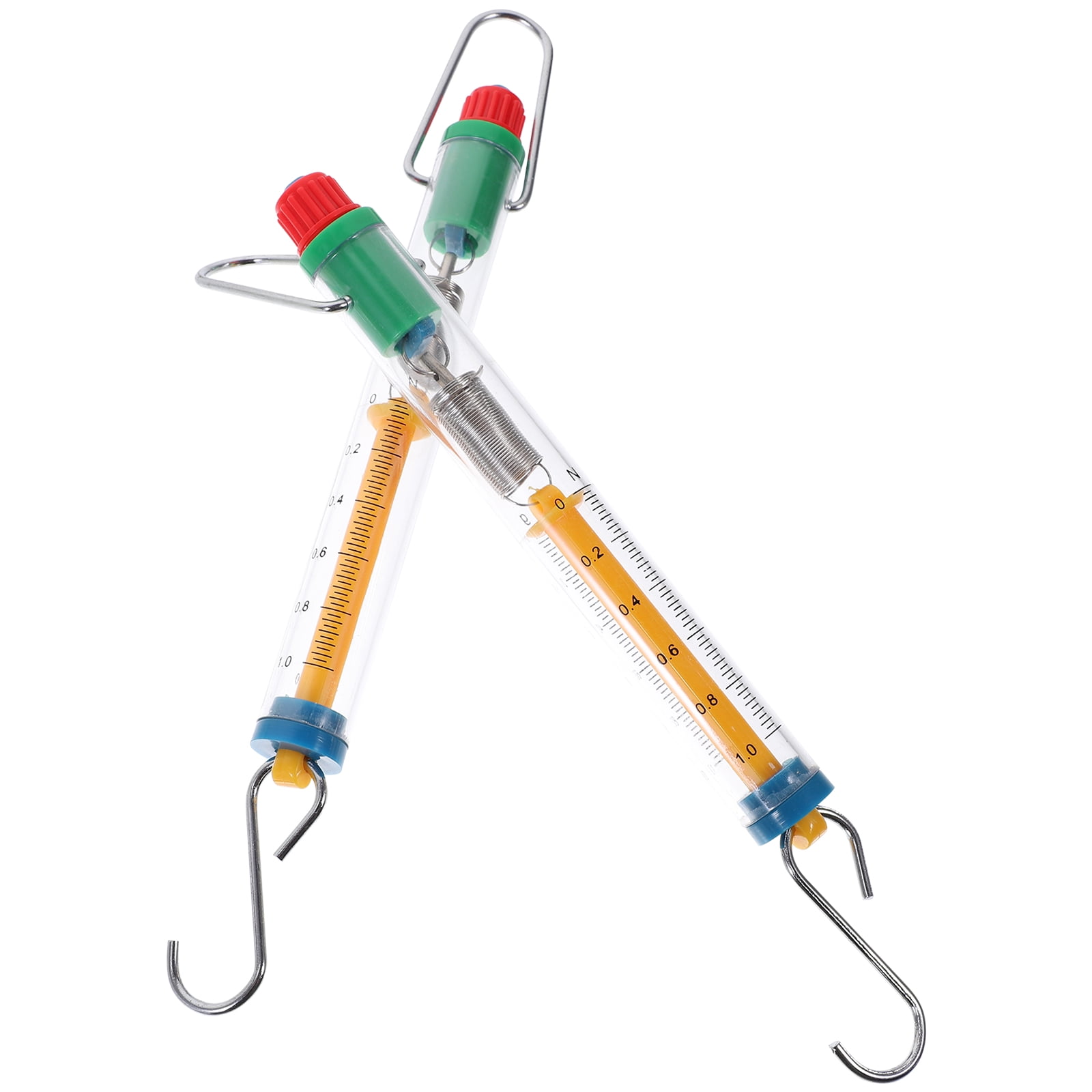 2 Pcs Dynamometer Hanging Tube Spring Scales Physics Experiment